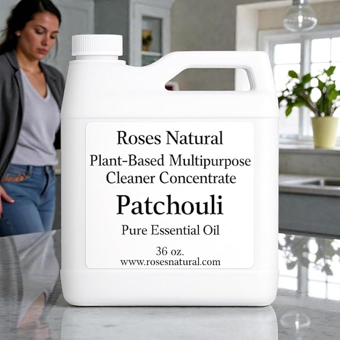 Patchouli Multipurpose Cleaner Concentrate, 36 oz | Plant-Based, Non-Toxic, Biodegradable | Streak-Free Cleaning for Kitchen, Bathroom, Glass & Floors, Made in the USA