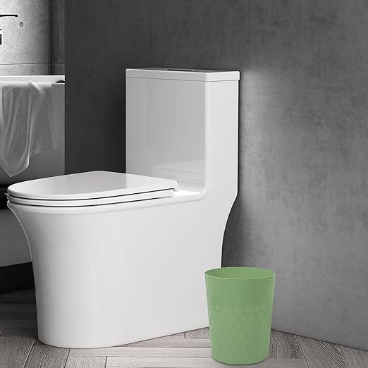 JiatuA 3 Pack Small Trash Can with Trash Bags Bathroom Garbage Bin Round Plastic Waste Basket for Kitchen, Bedroom, Office, College Dorm, Craft Room, Green