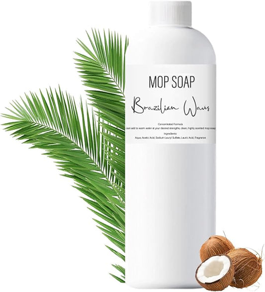 Mop Soap Brazilian Wave, Mop Soap for Floor Cleaning, Leaves a Luxury Lasting Scent, Brazilian Waves Mop Soap, Multisurface Bathroom & Kitchen Cleaner Supplies-120ML