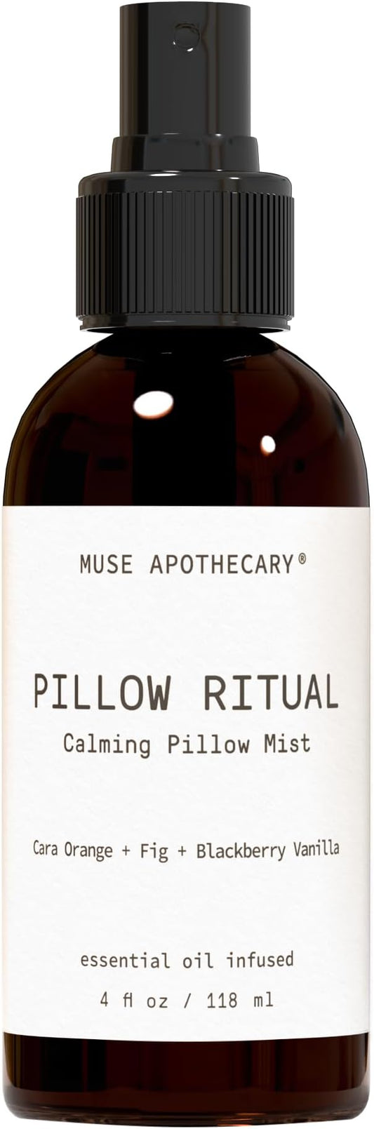 Muse Apothecary Pillow Ritual - Aromatic, Calming and Relaxing Pillow Mist, Linen and Fabric Spray - Infused with Natural Aromatherapy Essential Oils - 4 oz, Cara Orange + Fig + BlackBerry Vanilla