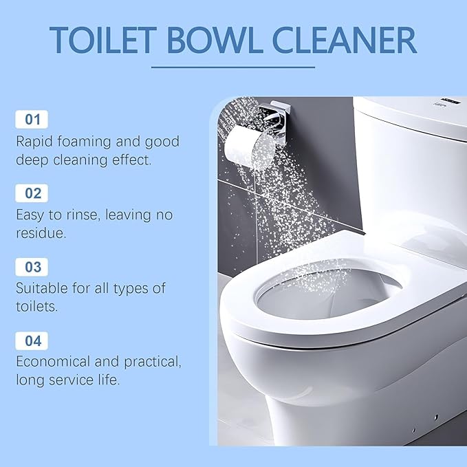 Splash Toilet Cleaner, New Foaming Bowl Toilet Cleaner, Bowl Powder Bathroom Sink and Drain Powder(2 Box 12 Bags)