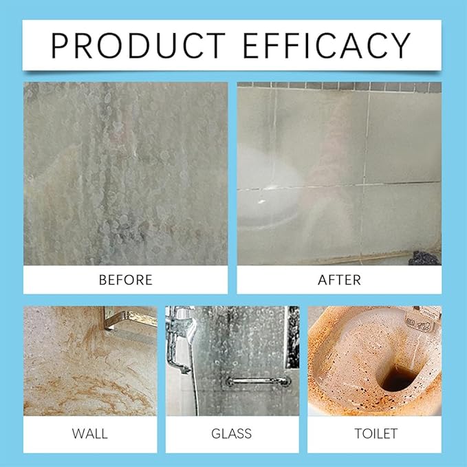 2025 New Bathroom Descaler Foam Cleaner, 6.76 Fl Oz Bathroom Descaler, Stubborn Stains Cleaner, All Purpose Rinse Cleaning Foams Spray for Toilet Bath Shower Glass Sink Cleane (3Pcs)