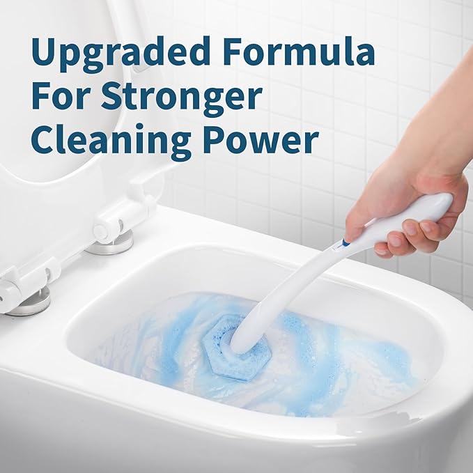 oshang Toilet Cleaner Refills, Toilet Refill Pads, Disposable Toilet Brush Heads for Toilet and Bathroom Cleaning, Compatible with Clorox Toilet Brush (20 Count)