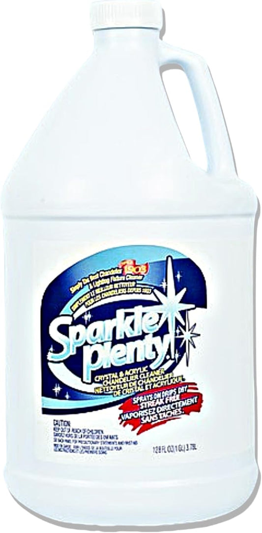Sparkle Plenty Chandelier Cleaner Drip Dry Spray No Wipe -Dust Remover & Streak Free Glass Cleaner Spray for Chandelier Crystals &Window Screen Surface -Versatile Household Cleaning Supplies(1 Gallon)