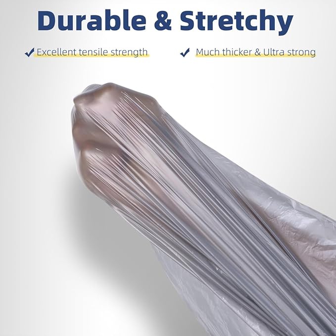 Trash Bags, Drawstring, 45 Count 8 Gallon Trash Bags/Garbage Bags, Wastebasket Liners for Bathroom Bedroom Office Trash Can