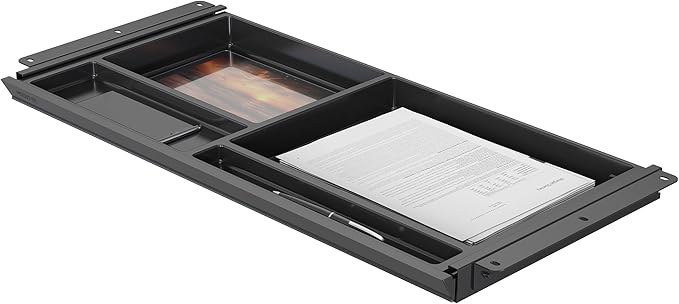 Mount-It! Under Desk Drawer - Deep Under Counter Drawer Organizer - Slide Out Standing Desk Storage Attachment - 25.8" Width Under Table Storage Compartment - Black