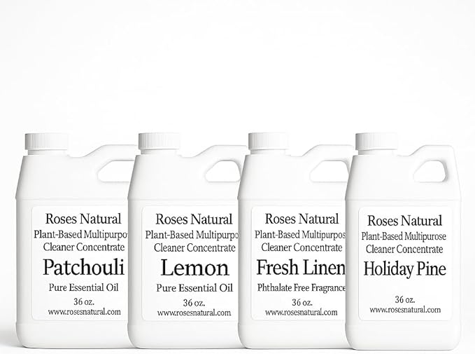 Plant-Based Multipurpose Cleaner Concentrate, Lemon Pure Essential Oil, 36 oz, All-Purpose Bathroom Kitchen Floor Glass Degreaser