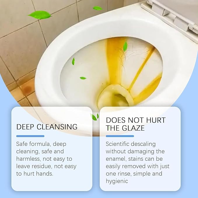 Splash Toilet Cleaner, New Foaming Bowl Toilet Cleaner, Bowl Powder Bathroom Sink and Drain Powder(2 Box 12 Bags)