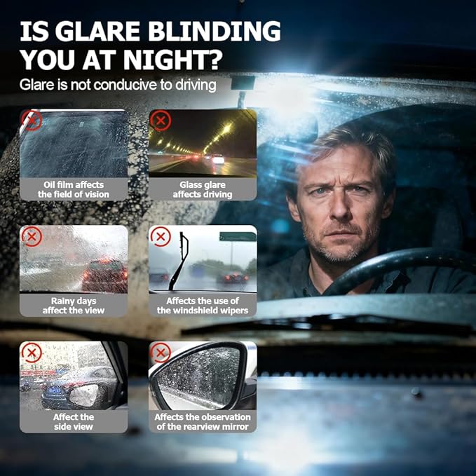 2025 Handheld Glass Oil-Film Remover, New Upgrade Emulsion Cleaner Glass Cleaning Board, Automotive Oil Film Cleaning Brush for Car Windows (1)