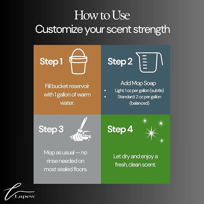 Luxury Floor Cleaner, Scented Mop Soap Concentrate | Hard Floor Cleaner for Tile, Vinyl, Laminate, LVP & Sealed Hardwood | Low-Foam, Streak-Free | 36 oz | Endless Escape