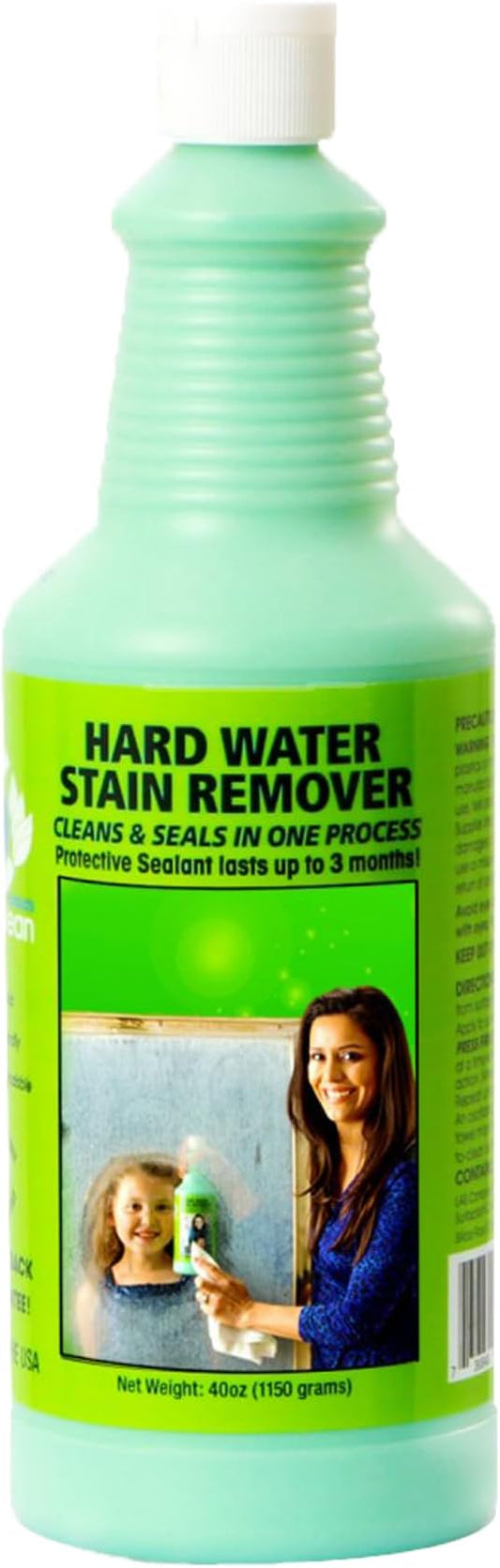BioClean Hard Water Stain Remover 40 oz | Extra Strength Bathroom & Kitchen Cleaner, Eco-Friendly & Non-Toxic, Removes Stubborn Stains, Soap Scum & Grime