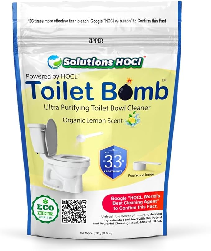 Toilet Cleaner Bomb - 33 Treatments Lemon Scent