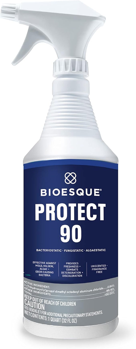 Bioesque Protect 90, Heavy Duty Bacteriostatic, Fungistatic, Algaestatic Formula, Effective Against Mold, Mildew, Algae, & Odor Causing Bacteria, 32 Fluid Ounce (Pack of 1)