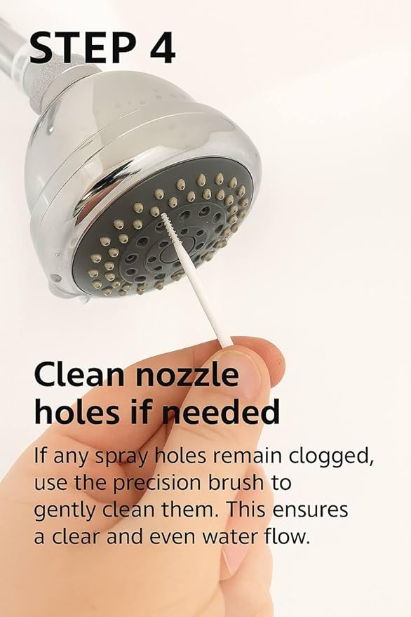 Shower Head Cleaner & Descaling Kit – Removes Calcium, Limescale & Hard Water Deposits – Eco-Friendly Vinegar & Citric Acid Formula with Tools