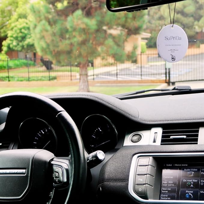 -Luxurious Organic Car Air Freshener – Eco-Friendly & Long-Lasting Scent Made in Thailand – Feel Nostalgia – 5 Unique Scents for a Memorable Driving Experience- Pack of 1 (Mai Tai)