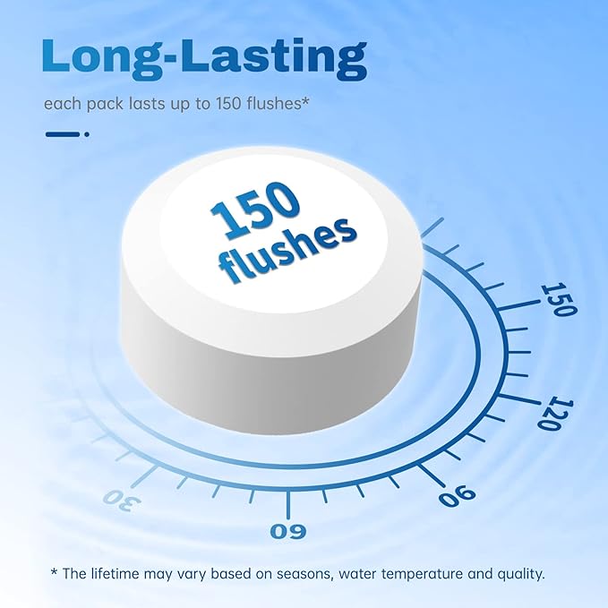 Vacplus Toilet Bowl Cleaner Tablets 50 PACK, Automatic Toilet Bowl Cleaners with Bleach for Deodorizing and Descaling, Bathroom Cleaner Against Tough Stains