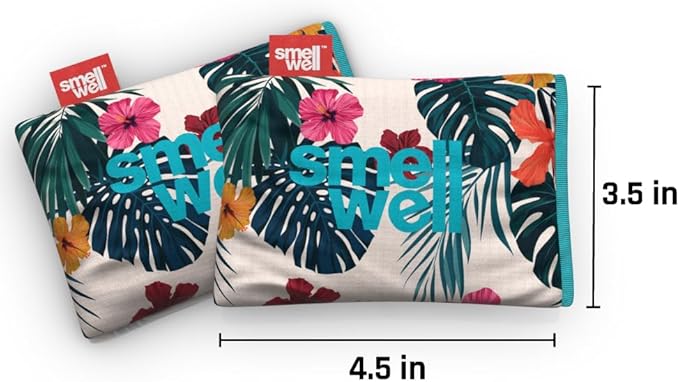 SmellWell - 3-Pack Scented Shoe Deodorizer Inserts - Odor Eliminators - Activated Bamboo Charcoal + Minerals - Natural Freshenes for shoes, bags, gloves - 6 x 1.8oz Original Size Hawaii Floral