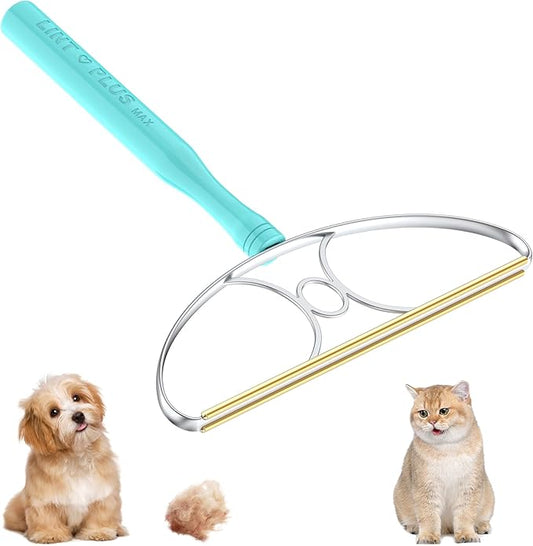 9"-Blade LINTPLUS Pet Hair Remover Max for Large Areas x2 Bigger Than Pro(Carpet Scraper) - Deep Cleaner Pro Pet Hair Remover Multi Fabric Carpet Lint Remover & Dog and Cat Fur Carpet Rake