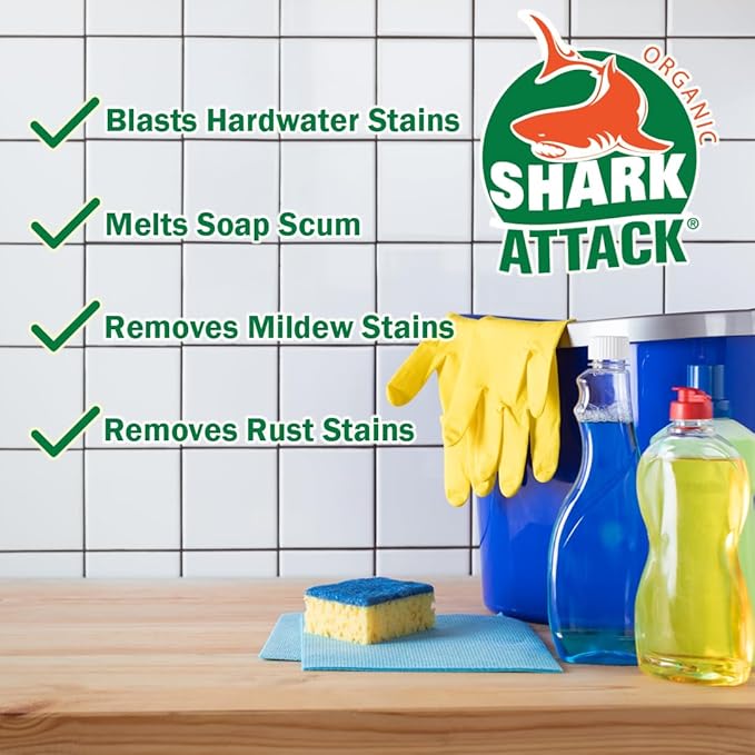 Shark Attack Organic - Bathroom Cleaner & Protectant - 32 oz, Green