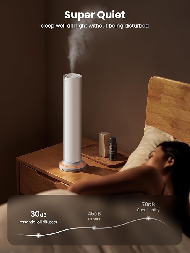 Waterless Scent Diffuser Kit Include 5x20ml Essential Oils, Essential Oil Diffuser for Home, Hotel & Office, APP&Remote Control, Quiet Operation, Pets and Kids Friendly, Max Coverage 1500 Sq Ft, White