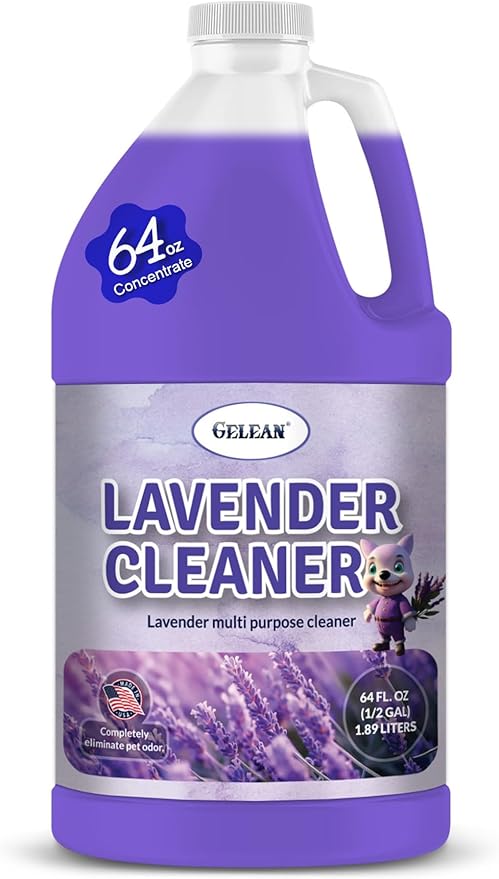 Multi Purpose Cleaner Pet Odor eliminator 64oz - Concentrate MAKES 32 GALLON - MADE IN USA- pH Neutral - Strong Floor Cleaner Odor eliminator - Stain Remover Cleaner & Deodorant (64 Fl Oz, Lavender)