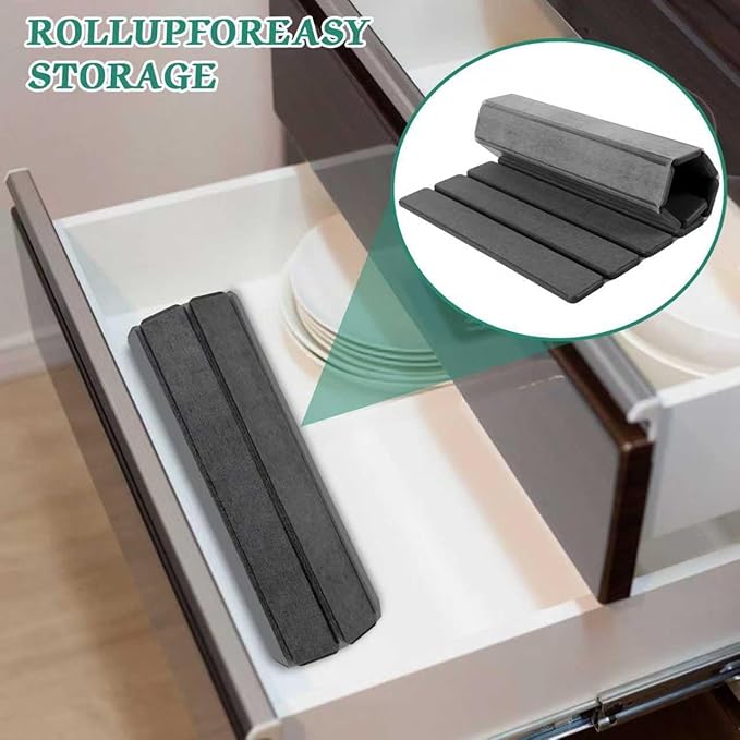 Stone Dish Drying Mat for Kitchen Counter, 24''×15'' Dishes Drying Matt Kitchen Counter, Absorbent Diatomaceous Earth Bath Quick Dry Mats for Tableware, Bottles and Cup (Dark Grey)