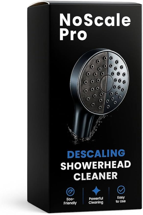 Shower Head Cleaner & Descaling Kit – Removes Calcium, Limescale & Hard Water Deposits – Eco-Friendly Vinegar & Citric Acid Formula with Tools