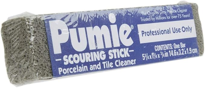 PUMIE Pumice Scouring Stick for Cleaning Toilet Rings Stain & Hard Water Rings, Extra Strong Heavy Duty Pumice Stone for Toilet Cleaning, Rust, Grills, Tough Bathroom, Ovens, Pools & Tubs - Pack of 12