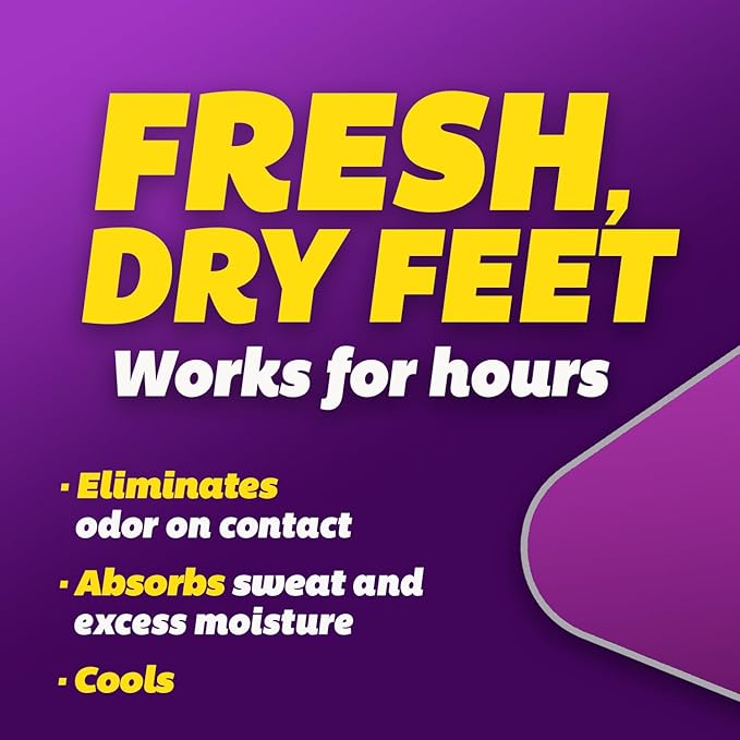 SILKA Odor Fighting Foot Powder & Shoe Deodorizer with Corn Starch Powder, Talc & Cooling Beads for Lasting Freshness, Absorbs Sweat & Excess Moisture, 6 Oz