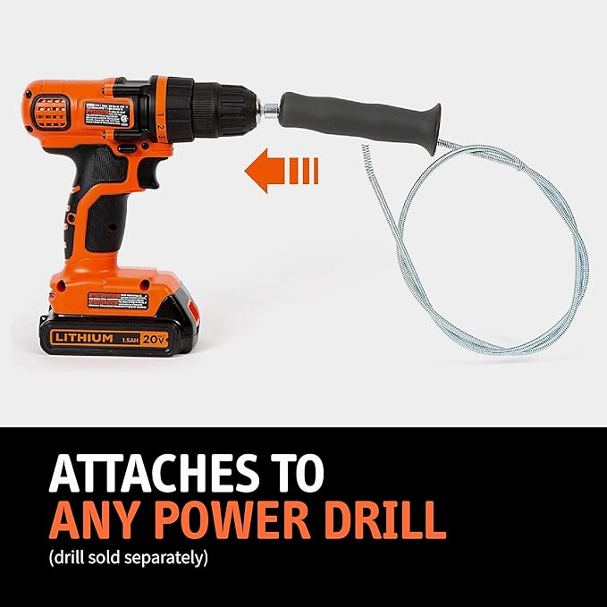 DrainShroom DSSNK070 Revolutionary Tub and Sink Snake Auger Clog Remover for Bathroom Drains, 42 Inch, Stainless