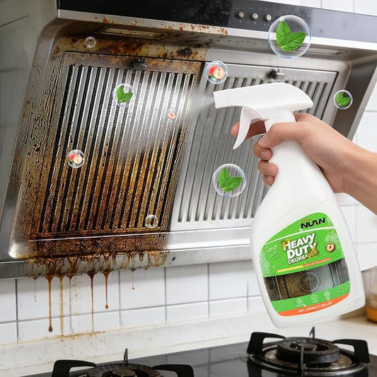 NUAN Heavy Duty Degreaser Spray, 500ML Multi-Purpose Kitchen Oil Stain Remover for Range Hoods, Gas Stove, Countertops