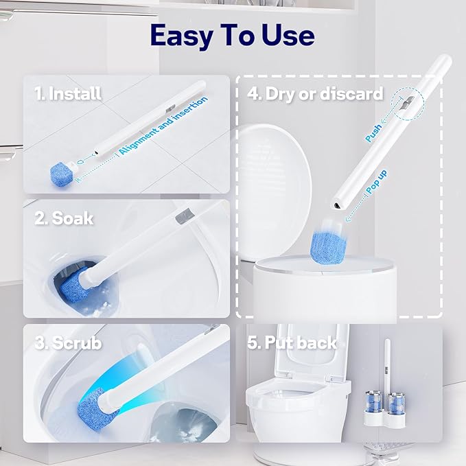 8 Pack in 2 Cans Heads,Replacement Pumice Toilet Bowl Cleaning, for Cleaning Toilets, Bathtubs, Grills, Swimming Pools, Sinks