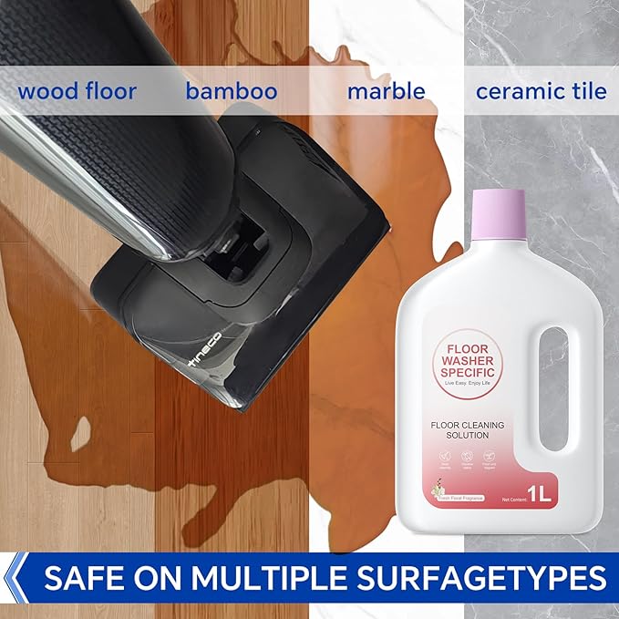 Fresh Floral Fragrance Deodorizing Solution Refill, Compatible for Tineco Cleaning Solution, Residue & Streak Free, Suitable for All Robot Vacuum Cleaners and Wireless Wet Dry Dual-Use Vacuum Cleaners