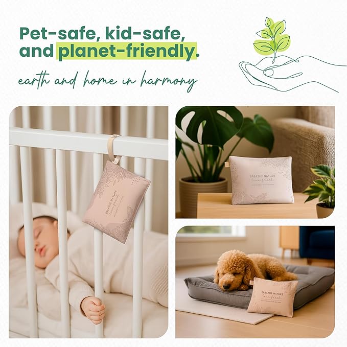 Roonin Activated-charcoal Odor Absorber - Closet Deodorizer - Activated Charcoal Bags - Closet Freshener Odor Eliminator - Musty Smell Eliminator - Air Purifying Bag (6-pack)