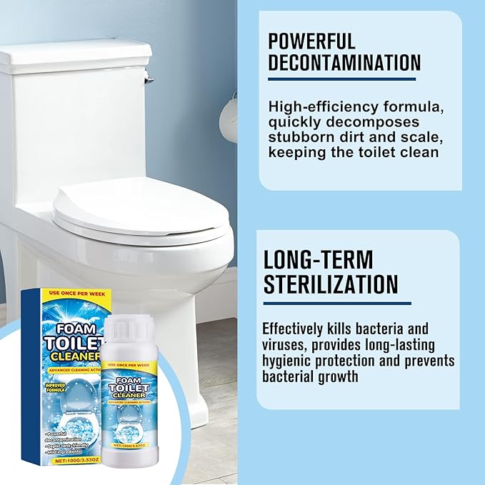 Foam Toilet Cleaner, 2025 NewToilet BowlCleaner, Advanced Toilet Cleaner for Home Bathroom, Powerful Instant Bowl Cleaners for Toilets Squatting Pans