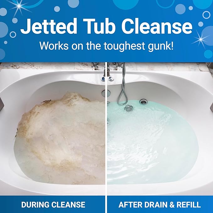Bio Ouster Jetted Tub Cleaner Kit - Jet and Jacuzzi Tub Cleaner for Jets, Tubes, and Bathtubs - Includes Microfiber Towel - Professional Grade Formula, Made in USA (Kit)