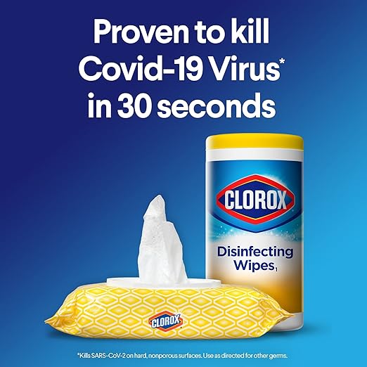 Clorox Lemon Disinfecting Wipes Canister 35 ct (Pack of 12)
