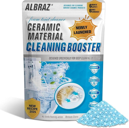 Foaming Toilet Cleaner, Self-Activating Powder for Deep Cleaning, Fights Stains, Limescale and Mineral-Buildup (1)