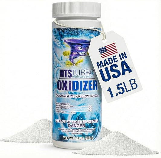 1.5 lbs Non-Chlorine Spa Shock - Oxidizer for Hot Tub & Spa - Fast-Dissolving, Crystal Clear Water, USA Made