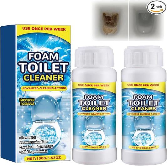 2PCS Foam Toilet Cleaner,New Powerful Foaming Toilet Bowl Cleaner,Foaming Bathroom Cleaner for Home,Instant Powerful Cleaner for Toilets Squatting Pans