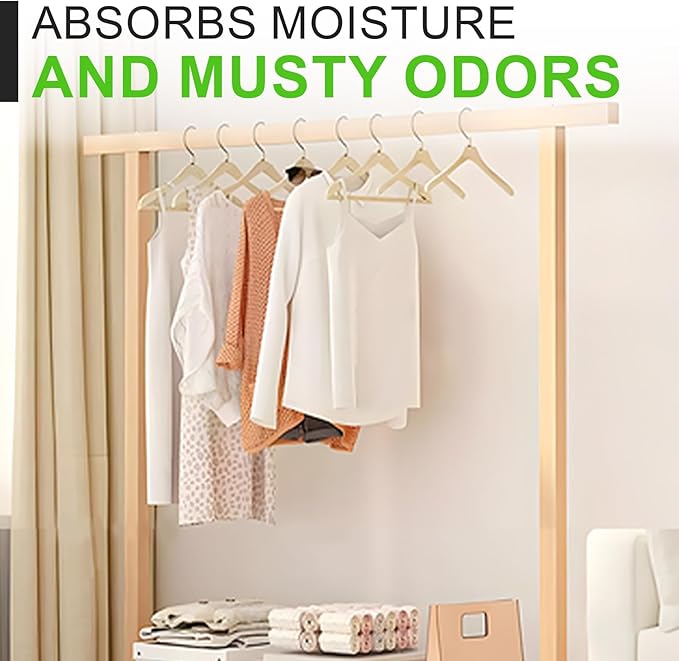 Activated Charcoal Odor Absorber (4x200g Large + 2x75g Small), Bamboo Charcoal Air Purifying Bag, Odor Deodorizer and Eliminator for Cars, Refrigerators, Shoes, Pets, Closets, and More.