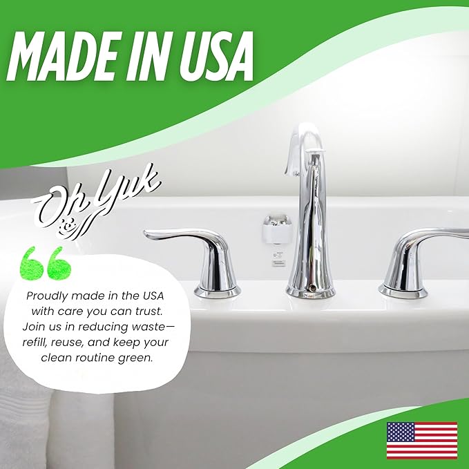 Oh Yuk Tub and Tile Cleaner – All-in-One Spray for Tubs, Tile, Shower Walls, and More | Removes Soap Scum and Residue | Biodegradable, Vegan, Cruelty-Free Formula | Made in USA