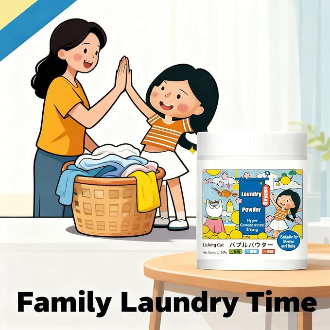 XIRUJNFD Hyper Concentrated Strong Stain Remover Powder, Oxygen Laundry Powder, Professional Strong Formula for Clothes, Safe on Colors, Removes 99% of Stains, 17.6 Fl Oz (1)