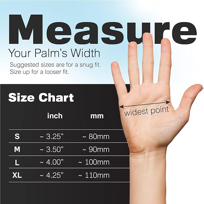 Raxwell Blue Nitrile Disposable Gloves - 8.5mil, Extended Cuff, Latex Free, Food Safe - Waterproof Textured Cleaning Gloves