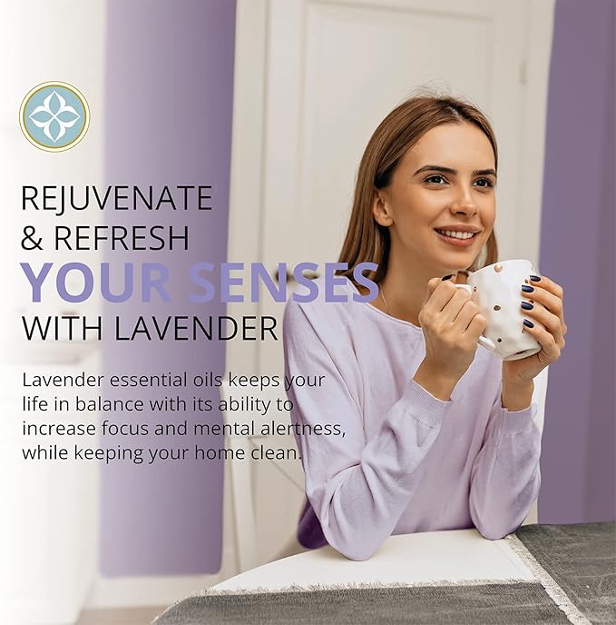 CAPRI ESSENTIALS Dish Soap Liquid, Natural Household Cleaning Supplies, Plant Based Aromatic Dish Detergent, Blend of Essential Oils with Juniper & Chamomile, White Lavender, 16 FL Oz