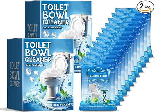 Splash Toilet Cleaner, New Foaming Bowl Toilet Cleaner, Bowl Powder Bathroom Sink and Drain Powder(2 Box 12 Bags)
