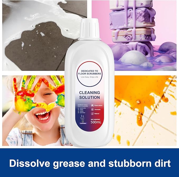 Floor Cleaner 1000ml Lavender Scent Compatible with Tineco Cleaning Solution, Residue & Streak Free, Suitable for All Robot Vacuum Cleaners and Wireless Wet Dry Dual-Use Vacuum Cleaners (Lavender)