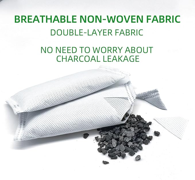 10 Pack Shoe Deodorizer,Activated Charcoal Odor Absorber,Reusable Odor Eliminator for Shoes,Gym Bags,Pet,50g/Pack