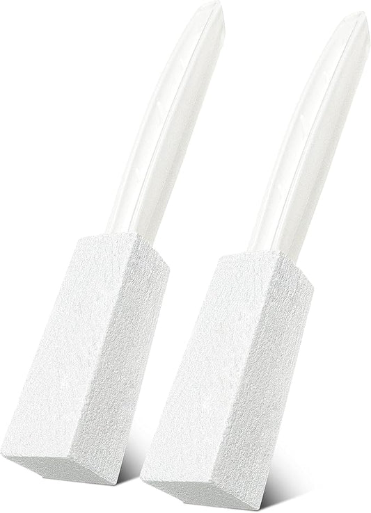 2 Pack Toilet Cleaner Hard Water Build up Remover with Ergonomic Handle, Pumice Stone Cleanning Tool Stain Hard Water Ring Cleaner for Toilet, Pool, Bathroom, Sink