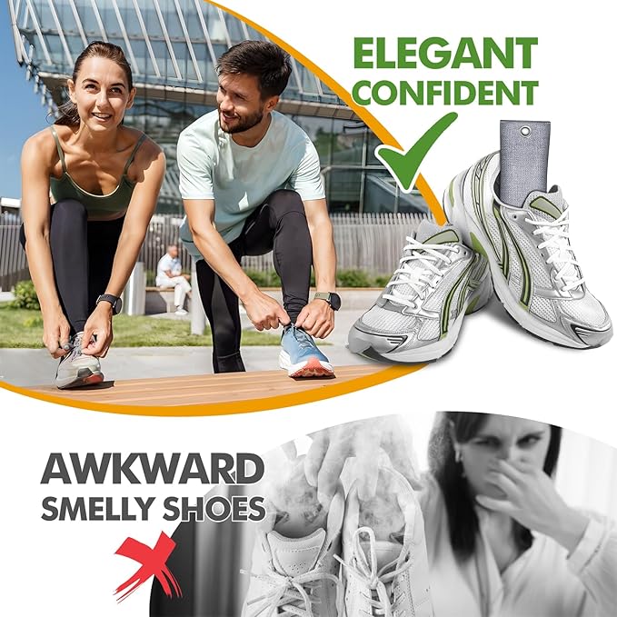 Activated Charcoal Odor Absorber for Strong Odor, Natural Shoe Deodorizer. Sneaker Odor Eliminator, 2 Pack Bamboo Charcoal Air Purifying Bags, Odor Remover Moisture Absorbers for Shoes